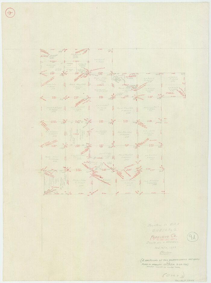 78284, Presidio County Working Sketch 9a, General Map Collection