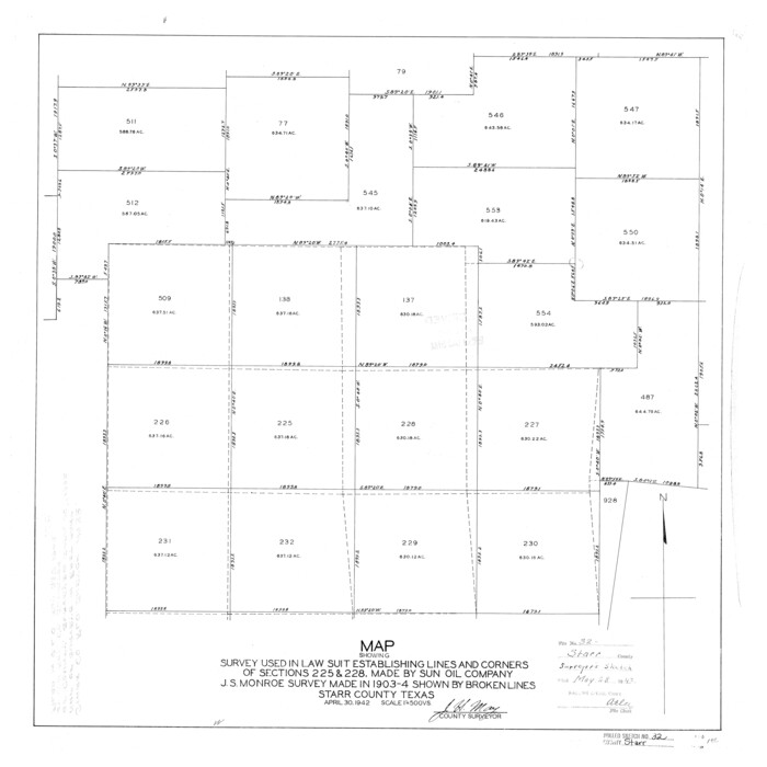 7829, Starr County Rolled Sketch 32, General Map Collection