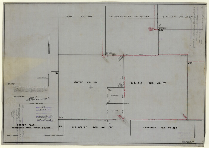 7830, Starr County Rolled Sketch 33, General Map Collection