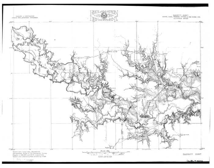 78320, Sulphur River, Bassett Sheet, General Map Collection