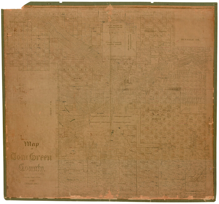 78389, Map of Tom Green County, General Map Collection