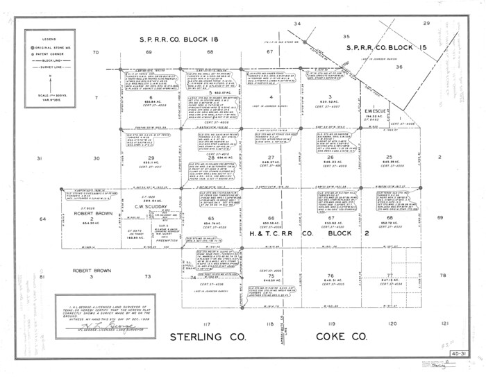 7846, Sterling County Rolled Sketch 10, General Map Collection