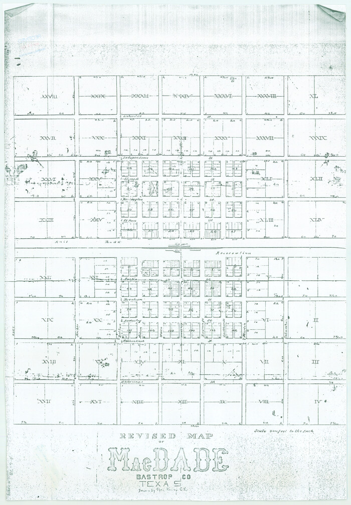 78478, Revised Map of MacDade, Bastrop County, Texas, General Map Collection