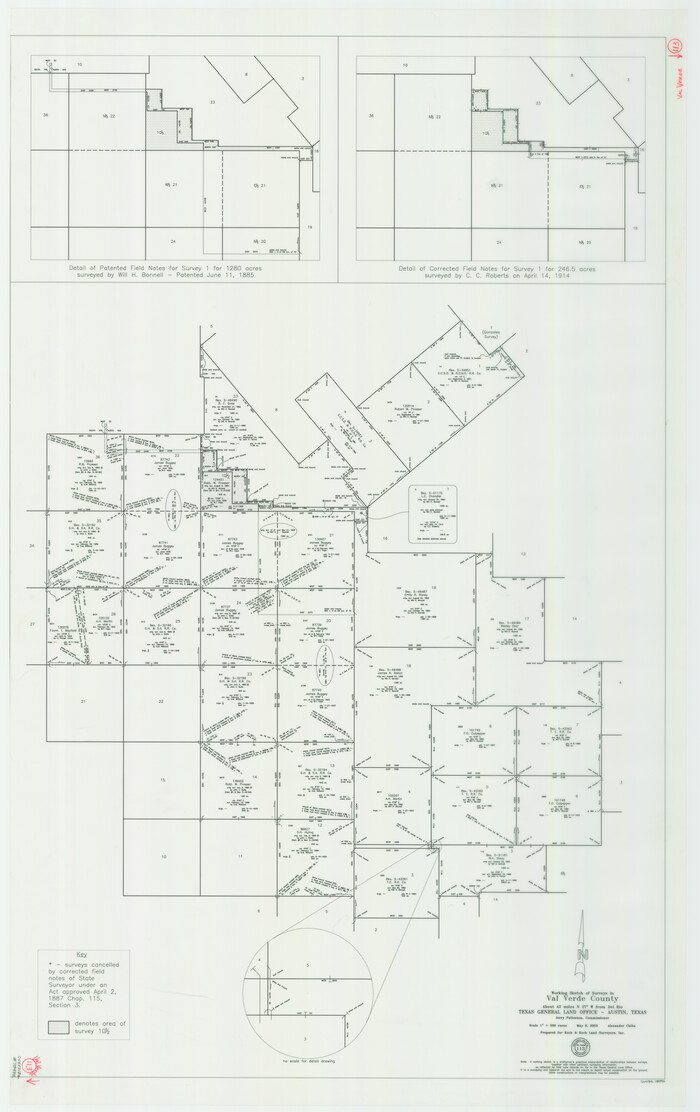 78492, Val Verde County Working Sketch 113, General Map Collection