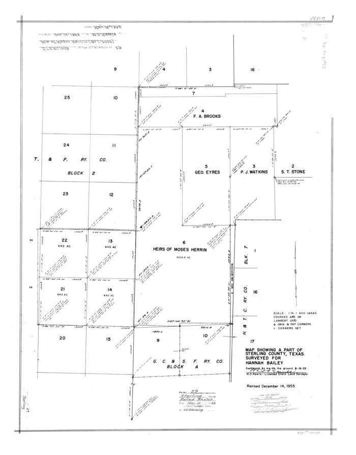 7854, Sterling County Rolled Sketch 29, General Map Collection