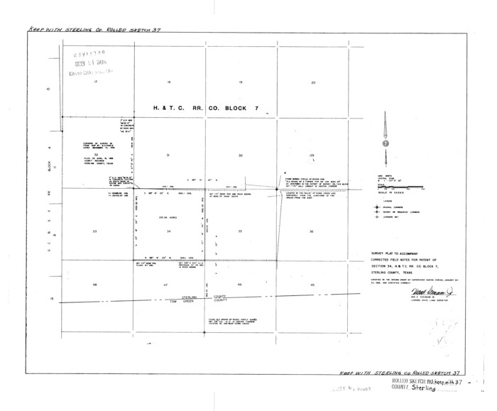 7862, Sterling County Rolled Sketch 37, General Map Collection