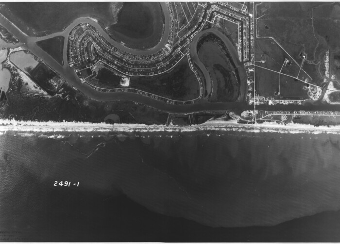 78639, [Aerial photograph from Carancahua Bend of Caney Creek to Cedar Lake], General Map Collection