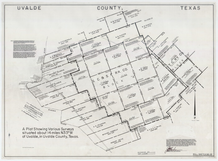 78656, Uvalde County Rolled Sketch 22, General Map Collection