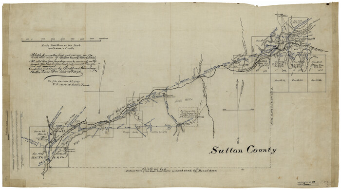 7881, Sutton County Rolled Sketch 38, General Map Collection
