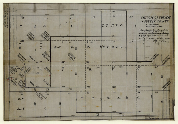7885, Sutton County Rolled Sketch 43, General Map Collection