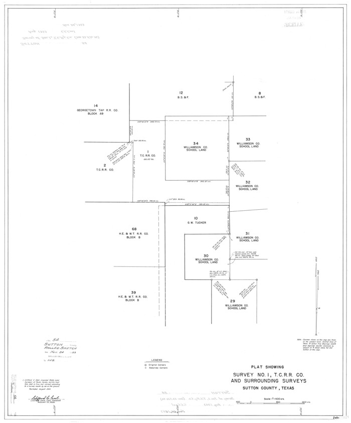 7894, Sutton County Rolled Sketch 54, General Map Collection