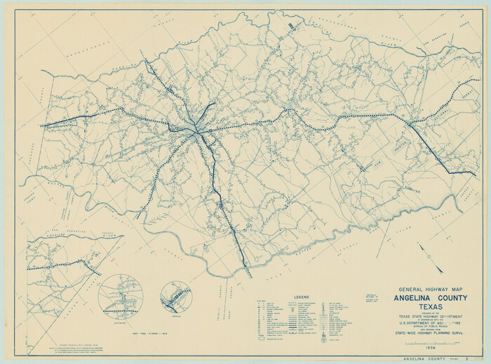 79003, General Highway Map, Angelina County, Texas, Texas State Library and Archives