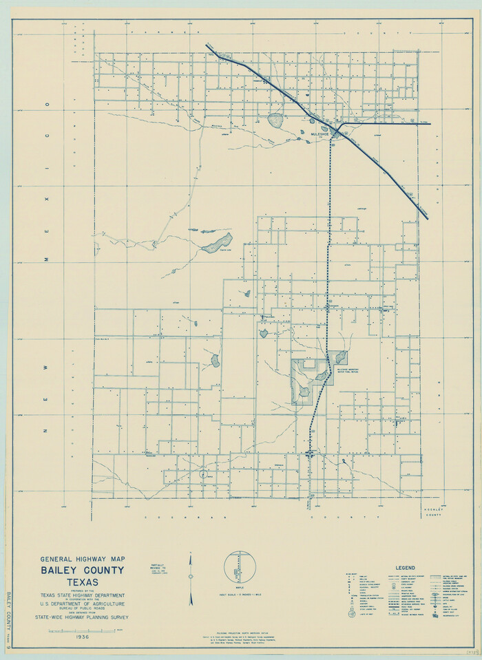 79010, General Highway Map, Bailey County, Texas, Texas State Library and Archives