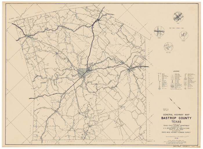79012, General Highway Map, Bastrop County, Texas, Texas State Library and Archives
