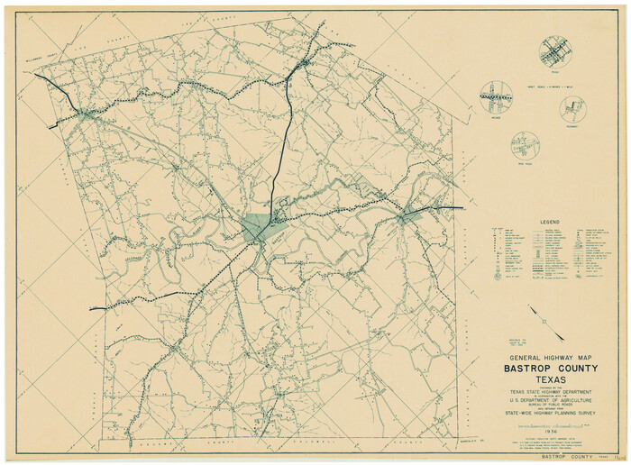 79012, General Highway Map, Bastrop County, Texas, Texas State Library and Archives