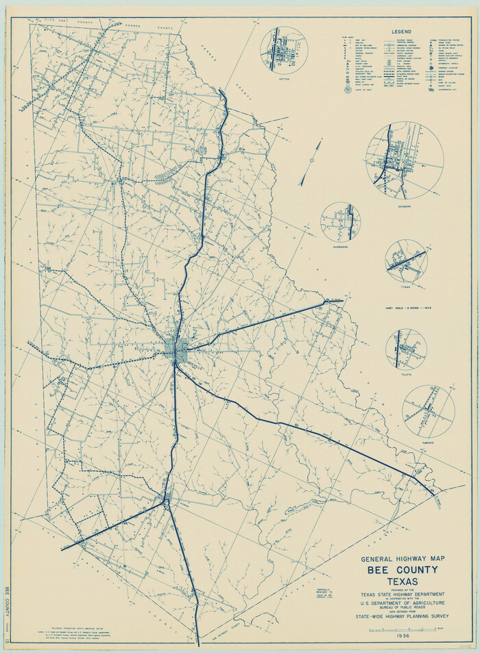 79014, General Highway Map, Bee County, Texas, Texas State Library and Archives