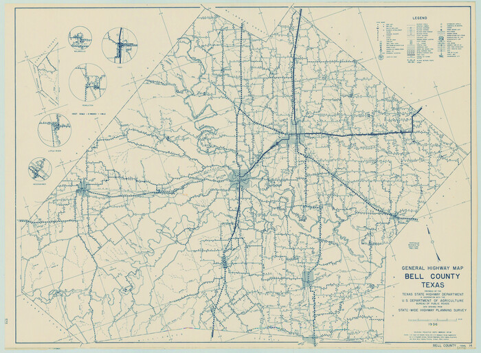 79015, General Highway Map, Bell County, Texas, Texas State Library and Archives