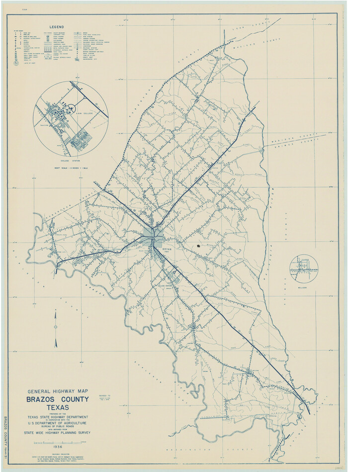 79026, General Highway Map, Brazos County, Texas, Texas State Library and Archives