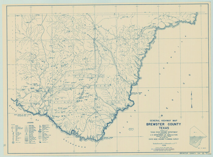 79028, General Highway Map, Brewster County, Texas, Texas State Library and Archives