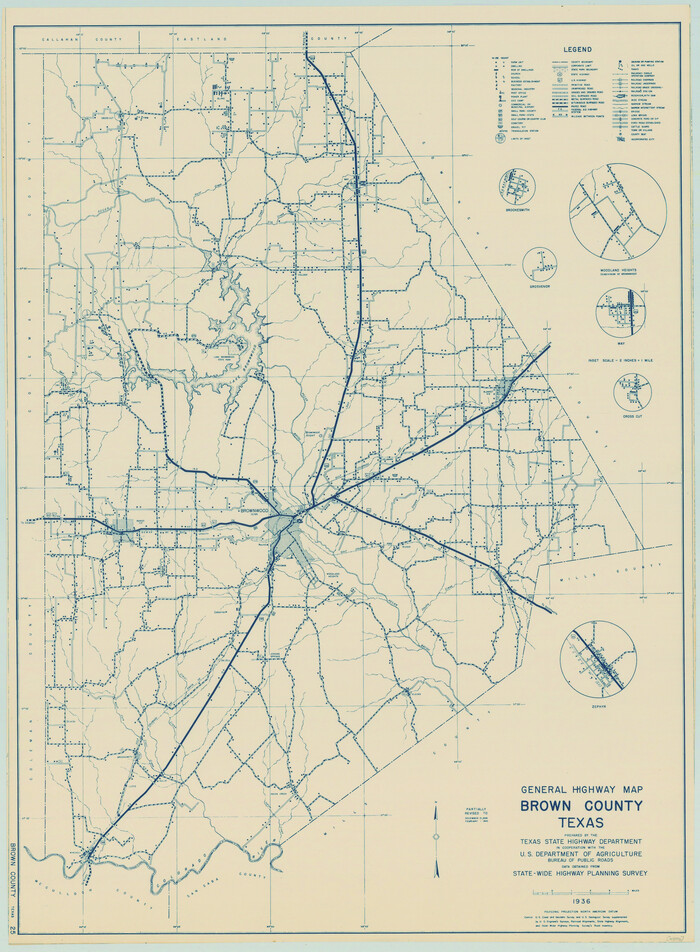79031, General Highway Map, Brown County, Texas, Texas State Library and Archives