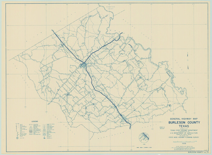 79032, General Highway Map, Burleson County, Texas, Texas State Library and Archives