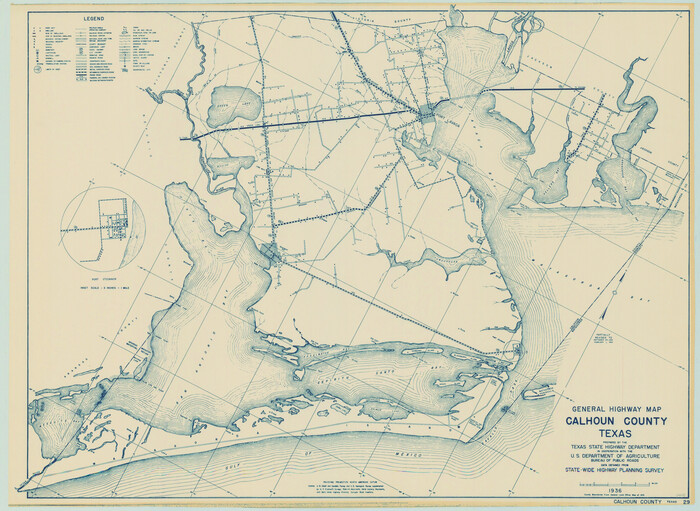 79036, General Highway Map, Calhoun County, Texas, Texas State Library and Archives