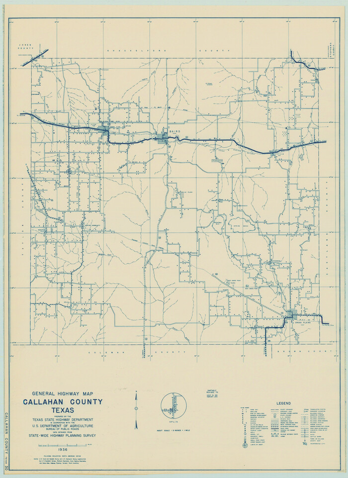 79037, General Highway Map, Callahan County, Texas, Texas State Library and Archives