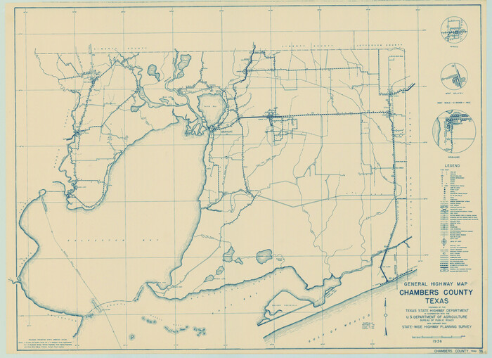 79044, General Highway Map, Chambers County, Texas, Texas State Library and Archives