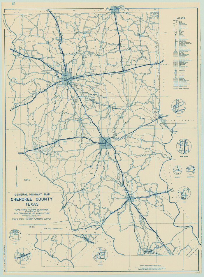 79045, General Highway Map, Cherokee County, Texas, Texas State Library and Archives