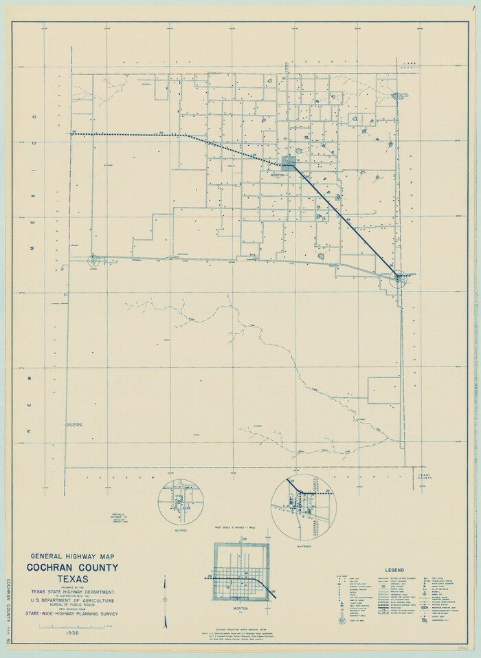 79048, General Highway Map, Cochran County, Texas, Texas State Library and Archives