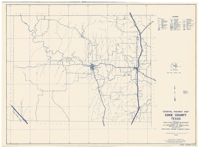 79049, General Highway Map, Coke County, Texas, Texas State Library and Archives