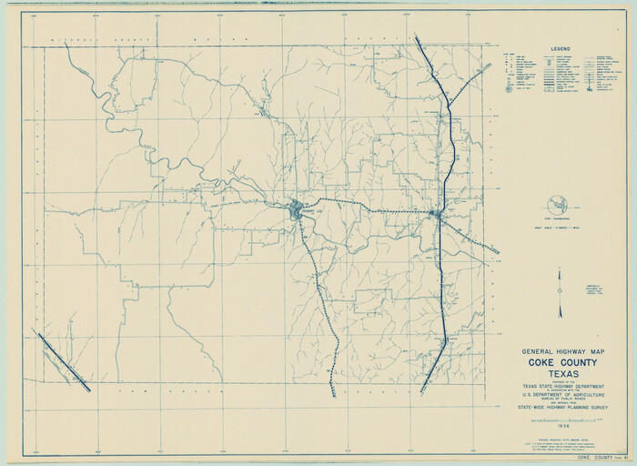 79049, General Highway Map, Coke County, Texas, Texas State Library and Archives