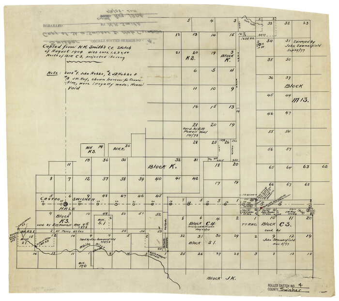7905, Swisher County Rolled Sketch 4, General Map Collection
