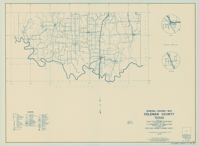 79050, General Highway Map, Coleman County, Texas, Texas State Library and Archives