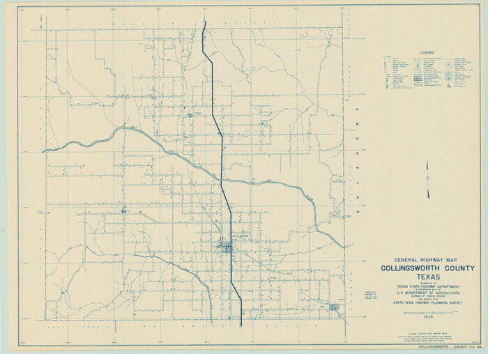 79053, General Highway Map, Collingsworth County, Texas, Texas State Library and Archives