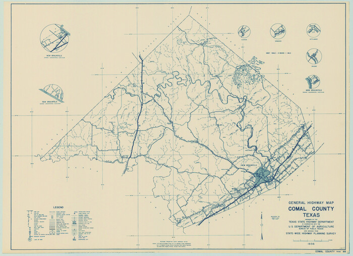79055, General Highway Map, Comal County, Texas, Texas State Library and Archives