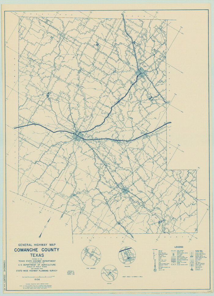 79056, General Highway Map, Comanche County, Texas, Texas State Library and Archives