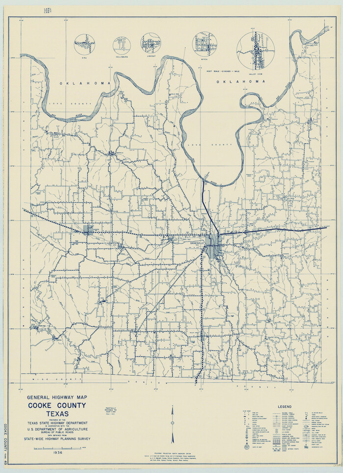 79058, General Highway Map, Cooke County, Texas, Texas State Library and Archives