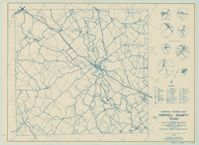 79059, General Highway Map, Coryell County, Texas, Texas State Library and Archives