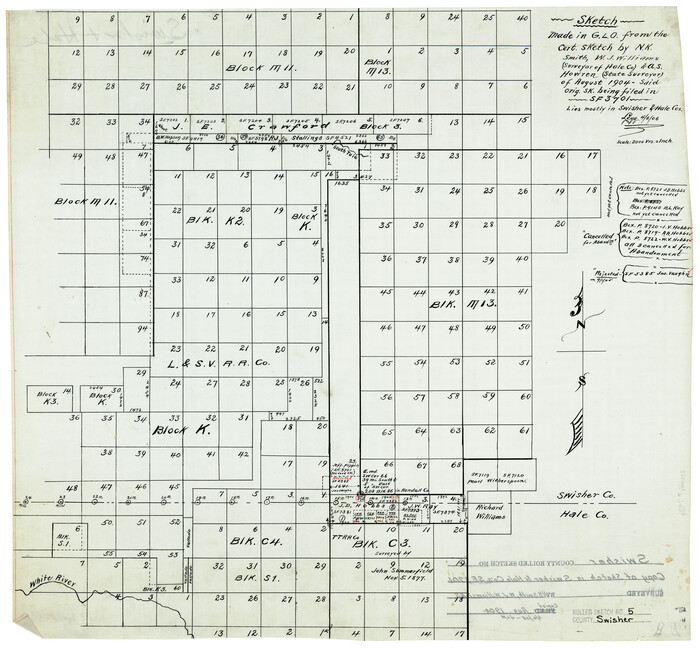 7906, Swisher County Rolled Sketch 5, General Map Collection
