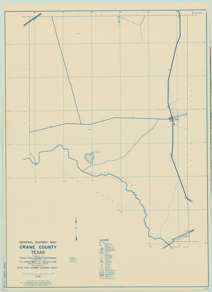 79061, General Highway Map, Crane County, Texas, Texas State Library and Archives
