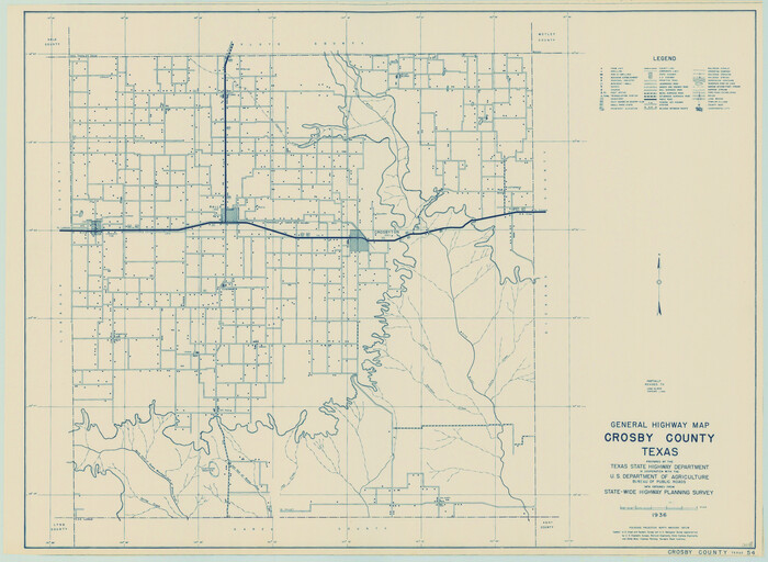 79063, General Highway Map, Crosby County, Texas, Texas State Library and Archives