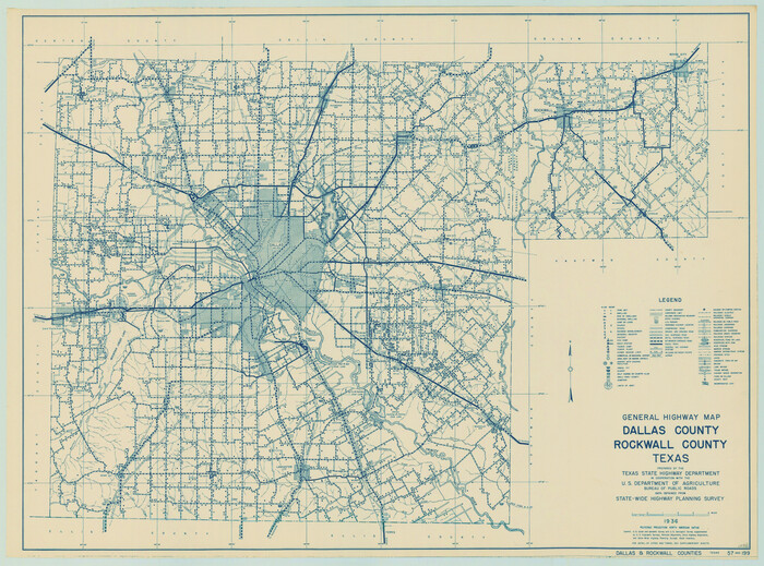 79066, General Highway Map, Dallas County, Rockwall County, Texas, Texas State Library and Archives