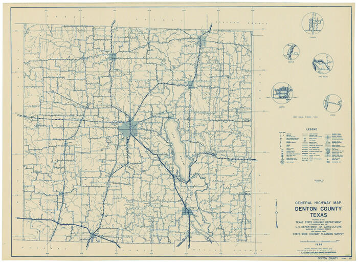 79074, General Highway Map, Denton County, Texas, Texas State Library and Archives
