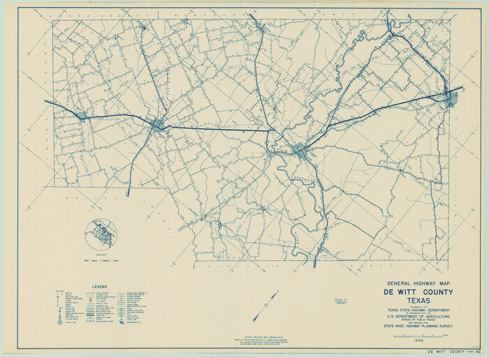79075, General Highway Map, DeWitt County, Texas, Texas State Library and Archives