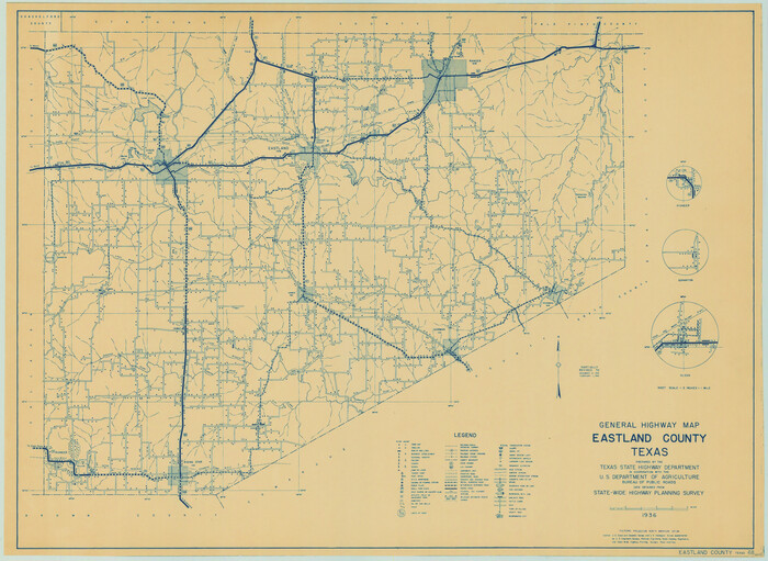 79080, General Highway Map, Eastland County, Texas, Texas State Library and Archives