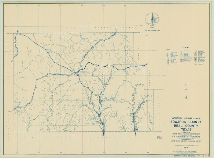 79082, General Highway Map, Edwards County, Real County, Texas, Texas State Library and Archives