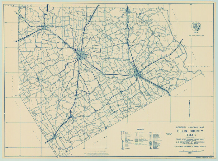 79083, General Highway Map, Ellis County, Texas, Texas State Library and Archives