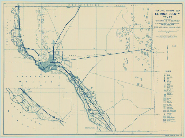 79084, General Highway Map, El Paso County, Texas, Texas State Library and Archives
