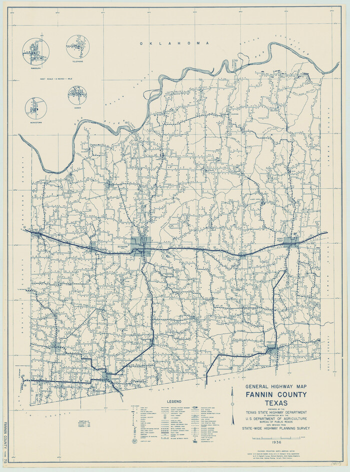 79087, General Highway Map, Fannin County, Texas, Texas State Library and Archives